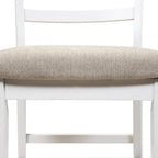 Furniture of America Biaz Farmhouse White Wood Counter Height Chairs (Set of 2)