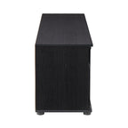 Fiji Black TV Stand with Glass Doors, For TVs up to 85 Inches