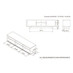 DH BASIC Mid-Century Modern White and Walnut 62-inch Wide 6-Shelf TV Stand by Denhour