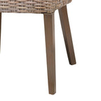 bali & pari Niesha Bohemian Grey Natural Kubu Rattan and Mahogany Wood Dining Chair