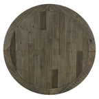 Roundhill Furniture Prato Round 2-tone Blue and Brown Wood Dining Table