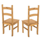 Solid Wood Dining Chairs (Set of 2) Farmhouse - Corona Collection