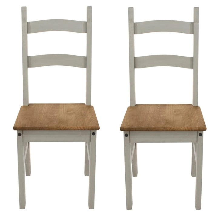 Solid Wood Dining Chairs (Set of 2) Farmhouse - Corona Collection