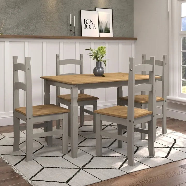 Solid Wood Dining Chairs (Set of 2) Farmhouse - Corona Collection