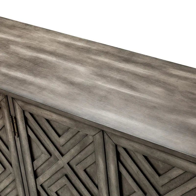 Angel Traditional Distressed Storage Sideboard with Adjustable Shelves by HULALA HOME