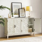 Angel Traditional Distressed Storage Sideboard with Adjustable Shelves by HULALA HOME