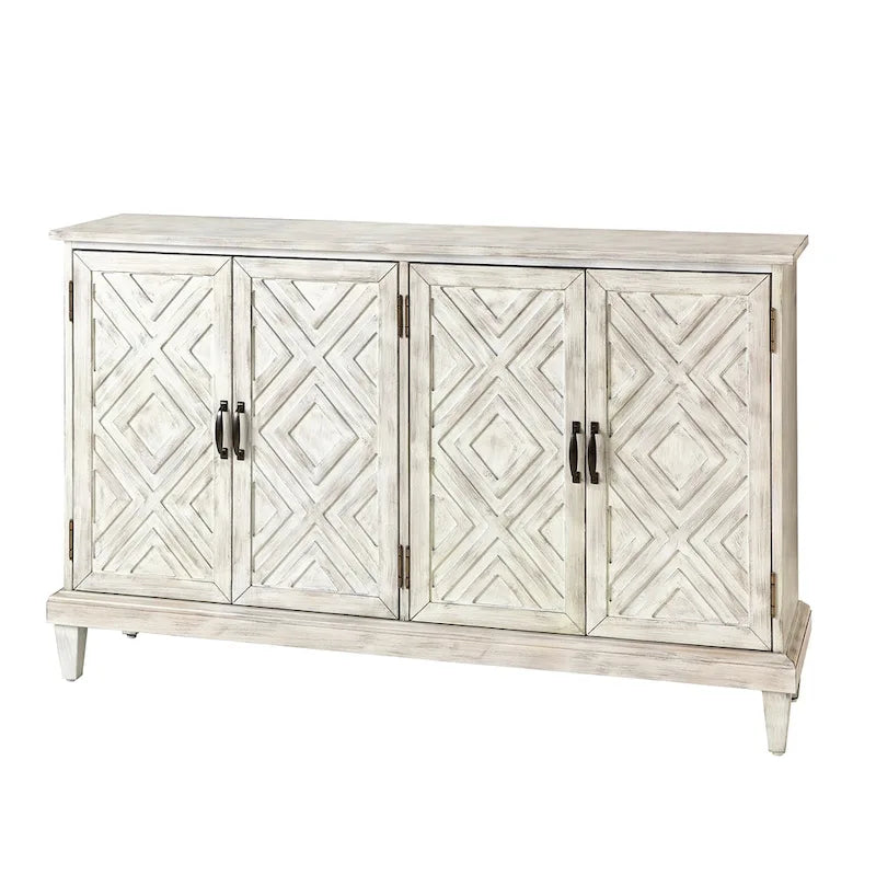 Angel Traditional Distressed Storage Sideboard with Adjustable Shelves by HULALA HOME