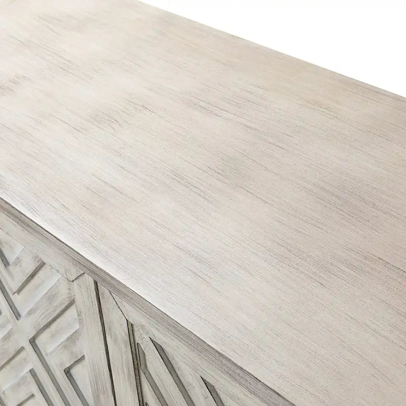 Angel Traditional Distressed Storage Sideboard with Adjustable Shelves by HULALA HOME