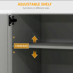 HOMCOM Kitchen Island with Storage, Rolling Kitchen Island on Wheels with Drawer, 3 Cabinets, Stainless Steel Countertop