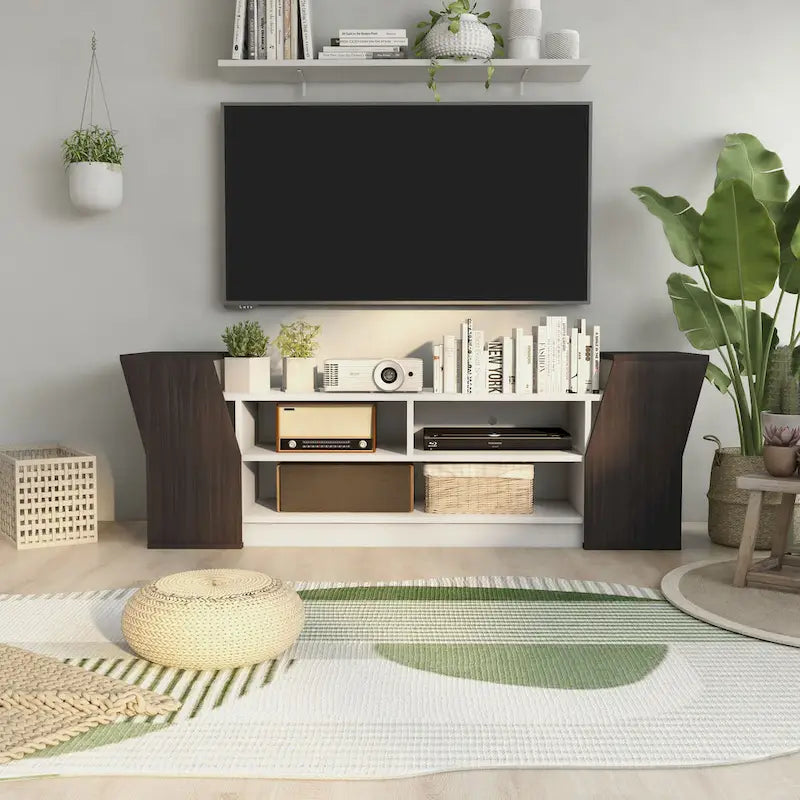 Tai Contemporary 71-inch 3-Open Shelf TV Console by Furniture of America