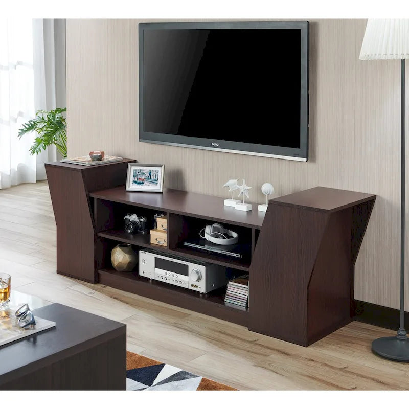 Tai Contemporary 71-inch 3-Open Shelf TV Console by Furniture of America
