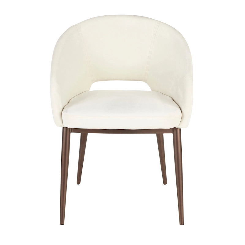 Carson Carrington Vika Upholstered Dining Chair with Copper Metal Legs