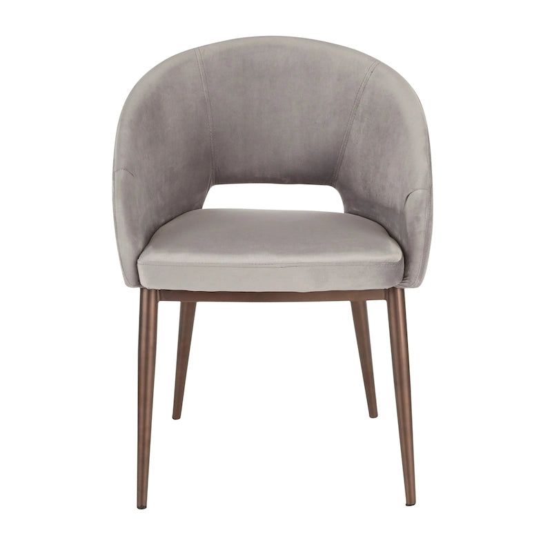 Carson Carrington Vika Upholstered Dining Chair with Copper Metal Legs