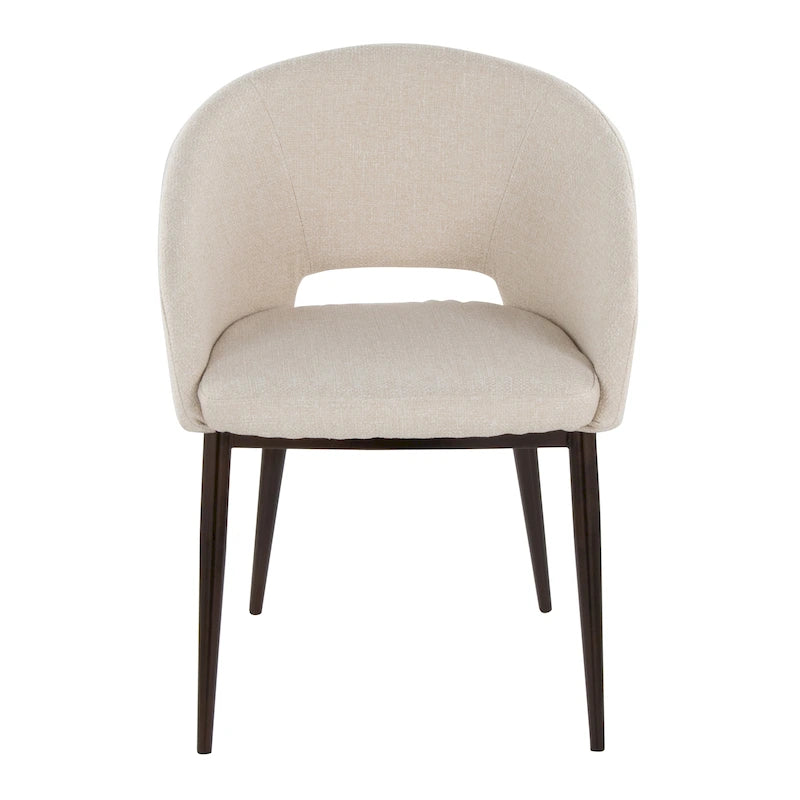Carson Carrington Vika Upholstered Dining Chair with Copper Metal Legs