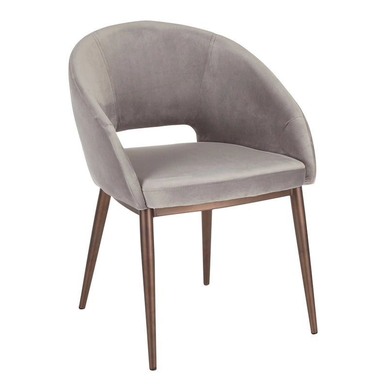 Carson Carrington Vika Upholstered Dining Chair with Copper Metal Legs