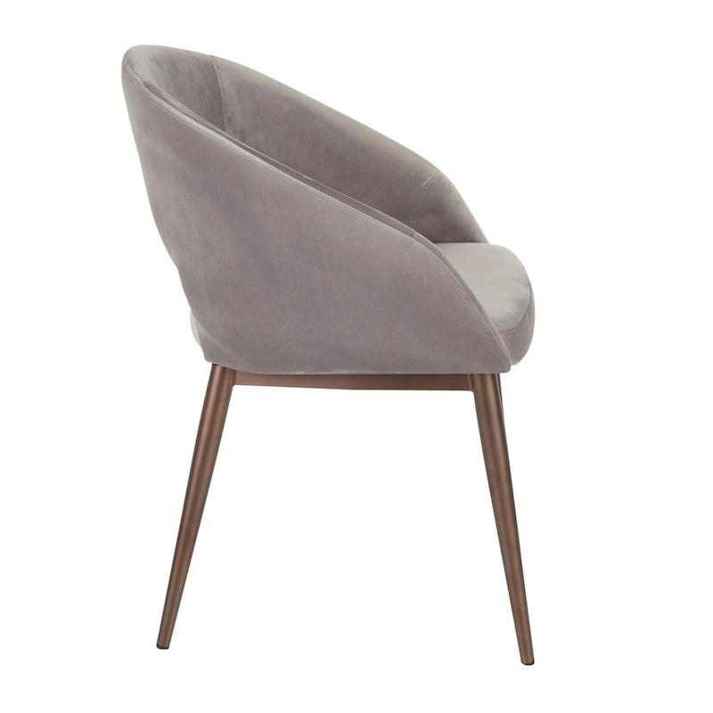 Carson Carrington Vika Upholstered Dining Chair with Copper Metal Legs