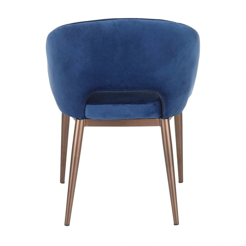 Carson Carrington Vika Upholstered Dining Chair with Copper Metal Legs