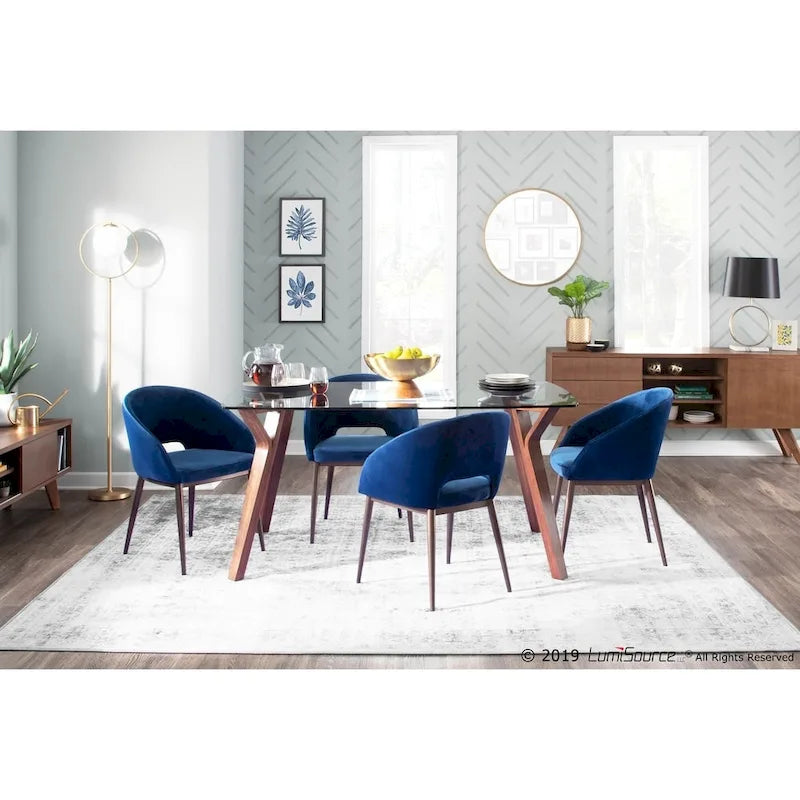 Carson Carrington Vika Upholstered Dining Chair with Copper Metal Legs