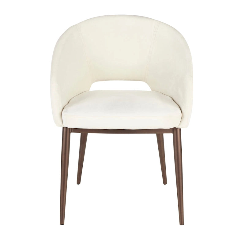 Carson Carrington Vika Upholstered Dining Chair with Copper Metal Legs