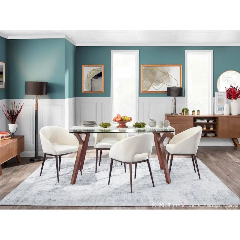 Carson Carrington Vika Upholstered Dining Chair with Copper Metal Legs