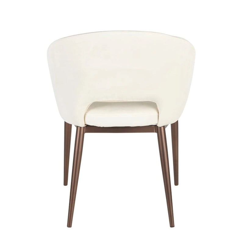 Carson Carrington Vika Upholstered Dining Chair with Copper Metal Legs