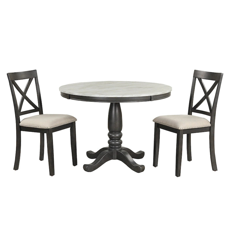 5 Pieces Dining Table and Chairs Set for 4 Persons