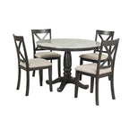 5 Pieces Dining Table and Chairs Set for 4 Persons