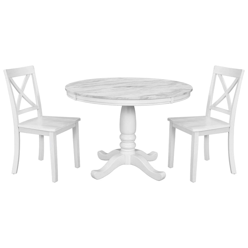 5 Pieces Dining Table and Chairs Set for 4 Persons