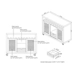 Furniture of America Sene Contemporary 4-shelf Rolling Buffet