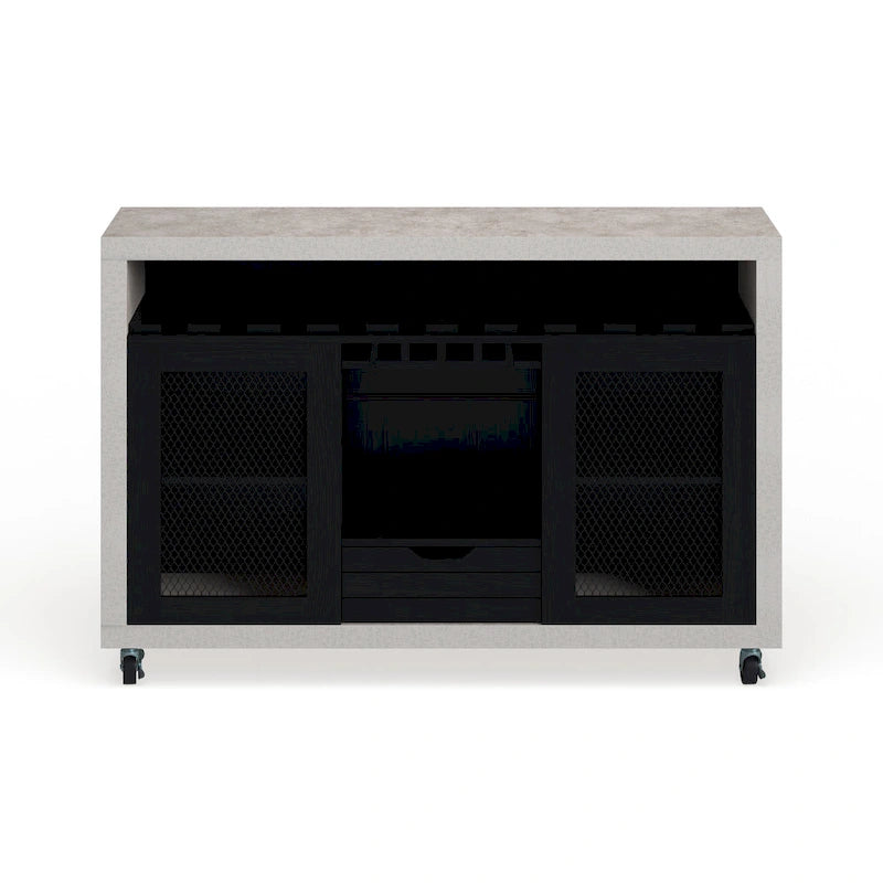 Furniture of America Sene Contemporary 4-shelf Rolling Buffet