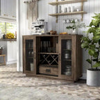 DH BASIC Industrial 7-shelf Buffet with Wine Bottle Storage by Denhour
