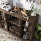 DH BASIC Industrial 7-shelf Buffet with Wine Bottle Storage by Denhour