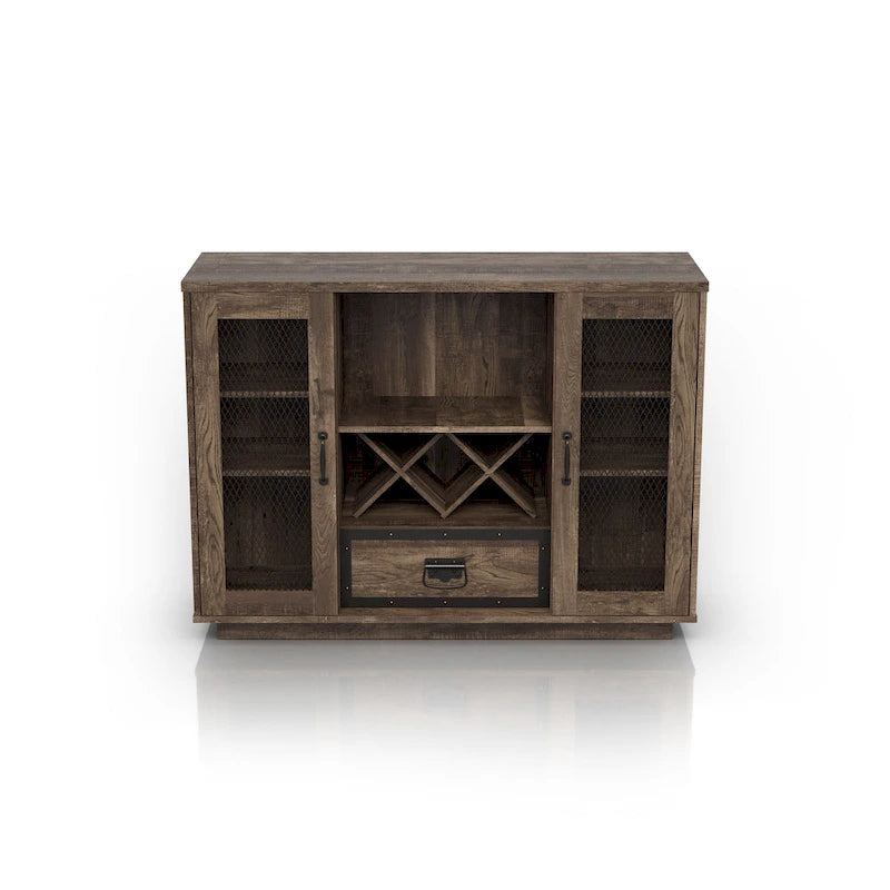 DH BASIC Industrial 7-shelf Buffet with Wine Bottle Storage by Denhour