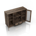 DH BASIC Industrial 7-shelf Buffet with Wine Bottle Storage by Denhour