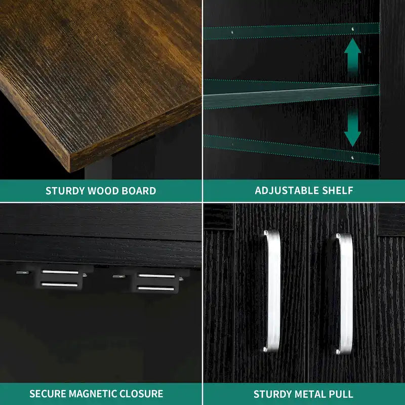 Moasis Rolling Kitchen Island Cart Storage Cabinet on Wheels