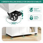 Moasis Rolling Kitchen Island Cart Storage Cabinet on Wheels