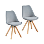 Porthos Home Poppy Dining Chairs Set of 2, Velvet and Beechwood