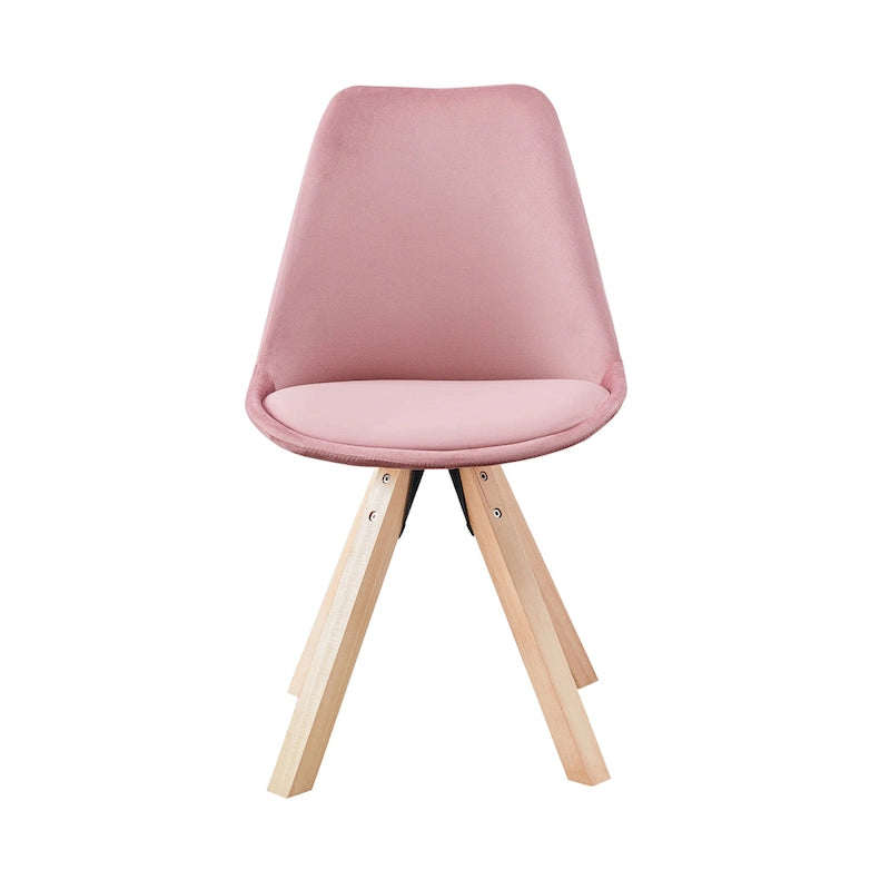 Porthos Home Poppy Dining Chairs Set of 2, Velvet and Beechwood