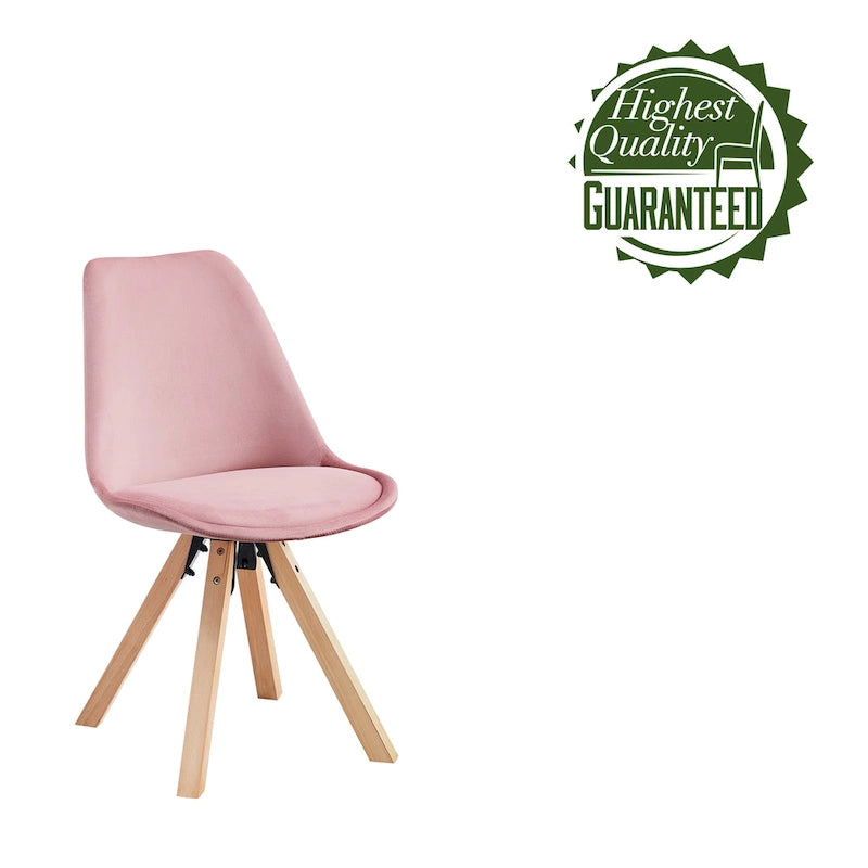 Porthos Home Poppy Dining Chairs Set of 2, Velvet and Beechwood