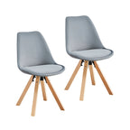 Porthos Home Poppy Dining Chairs Set of 2, Velvet and Beechwood