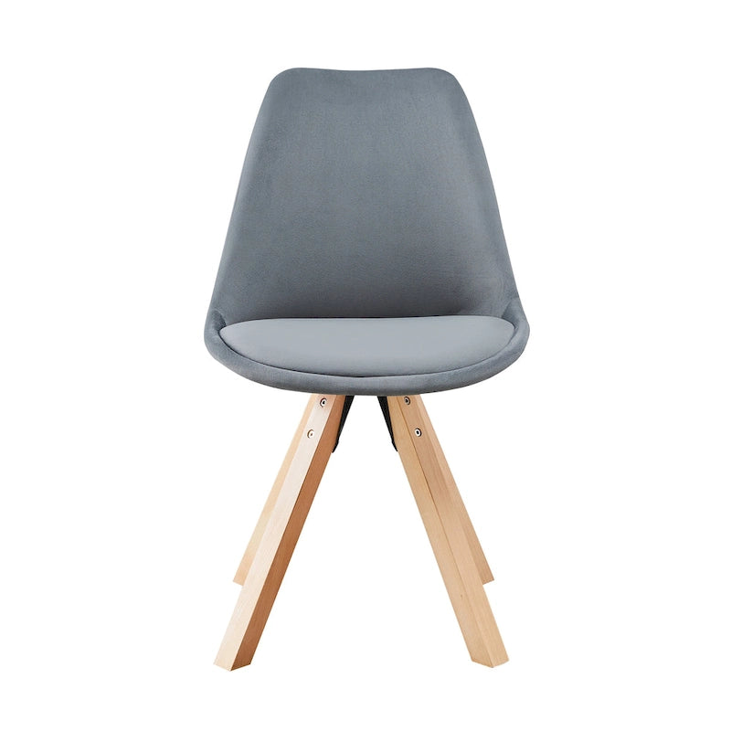 Porthos Home Poppy Dining Chairs Set of 2, Velvet and Beechwood