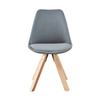 Porthos Home Poppy Dining Chairs Set of 2, Velvet and Beechwood