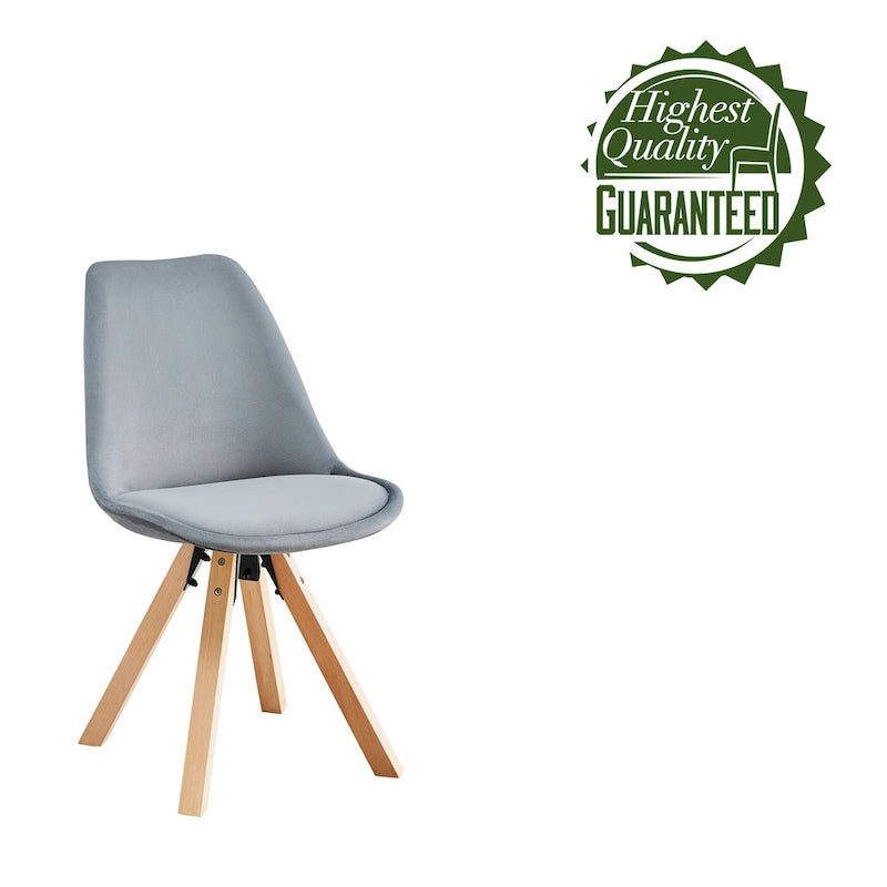 Porthos Home Poppy Dining Chairs Set of 2, Velvet and Beechwood