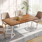 Modern 55 Inches Dining Table, Rectangular Dinner Table for 6