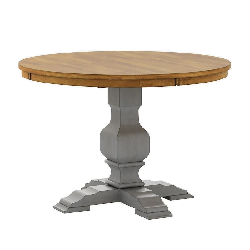 Eleanor Two-tone Round Top Dining Table by iNSPIRE Q Classic