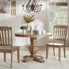 Eleanor Two-tone Round Top Dining Table by iNSPIRE Q Classic
