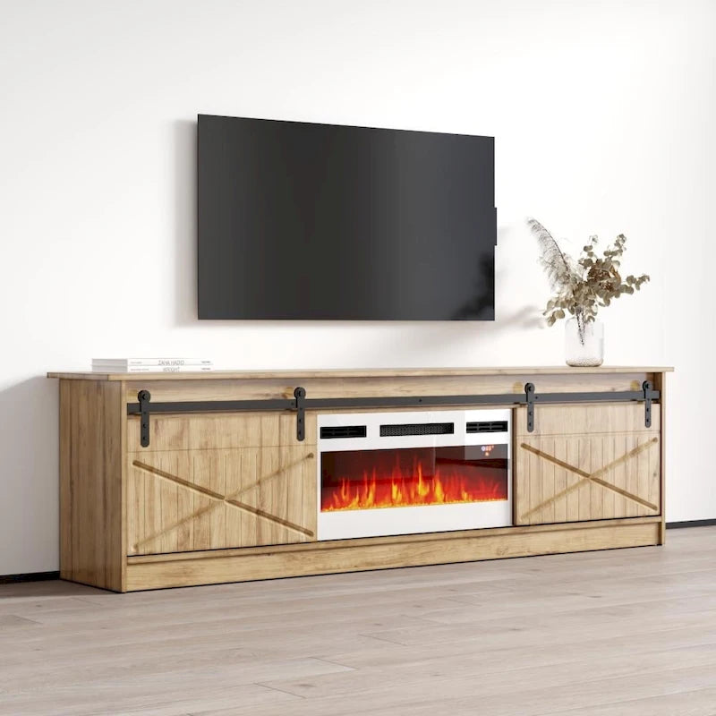 Granero WH-EF Electric Fireplace 79 TV Stand