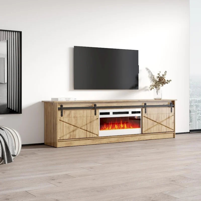 Granero WH-EF Electric Fireplace 79 TV Stand