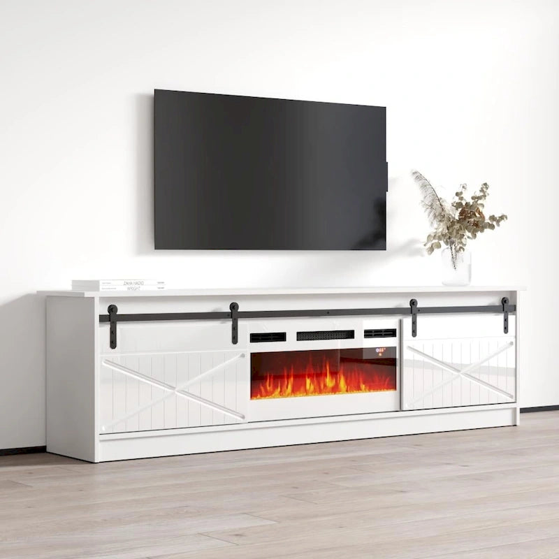 Granero WH-EF Electric Fireplace 79 TV Stand