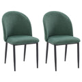 Nyla Upholstered Dining Chair With Black Legs, Set of 2